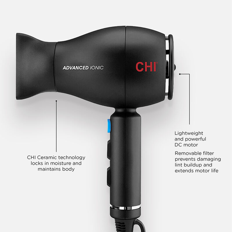 1875 Series Advanced Ionic Compact Hair Dryer - Matte Black, , large image number null